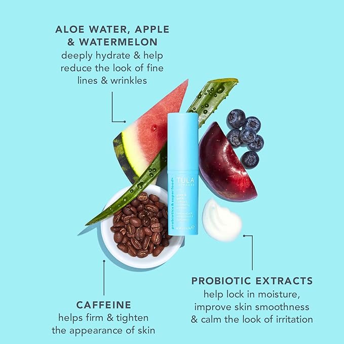 TULA Skin Care Eye Balm Glow & Get It - Dark Circle Treatment, Instantly Hydrate and Brighten Undereye Area, Portable and Perfect to Use On-the-go, 0.35 oz.-BrightBean Baby