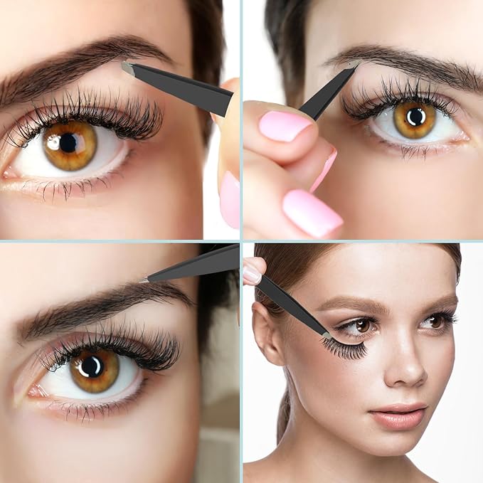 7pcs Eyebrow Tweezers Kit for Women Precision Plucker with Brow Scissors & Razor & Spoolie for Facial, Chin, Brow, Splinter and Ingrown Hair-BrightBean Baby