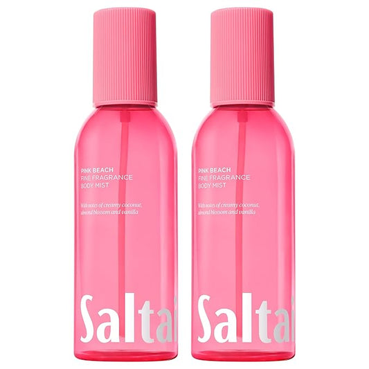 Saltair Body Mist 2 Pack - Fine Fragrance, Lightweight Body Spray Mist with Pink Beach Scent. Long Lasting Perfume Mist. 2x 8oz Bottles-BrightBean Baby