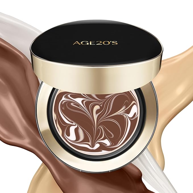 AGE20'S Signature Essence Pact SPF 50+ | Pack of 1 | 41N MOCHA | Cream Foundation, Dewy Finish, Natural Coverage | Korean Cushion Foundation-BrightBean Baby