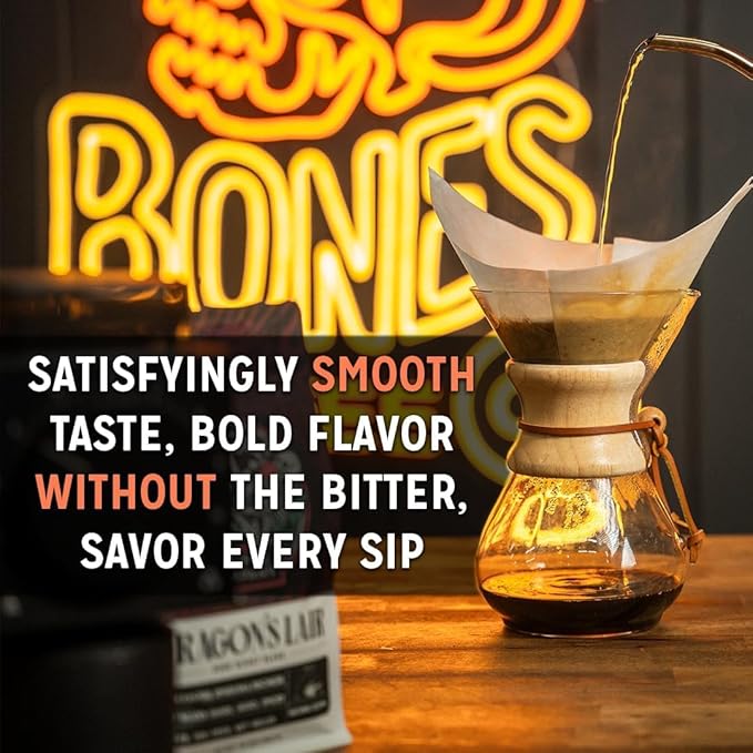 Bones Coffee Company Holiday Favorites Bundle, 5 Assorted Flavored Coffee Low Acid Medium Roast Arabica Beans Specialty Coffee Gifts, Auto Drip and French Press Compatible, 4 oz Pack of 5 Ground