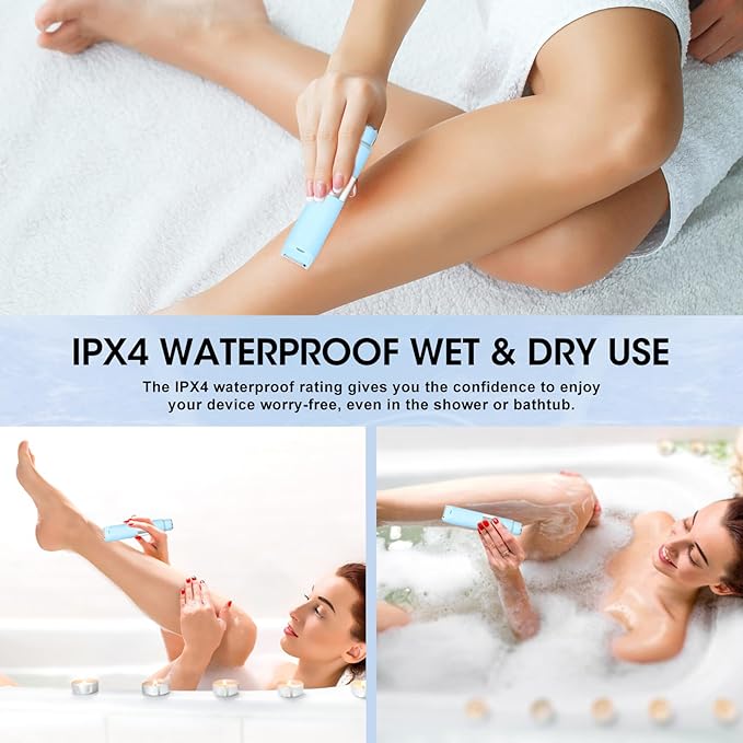 Dual Head Electric Shaver Bikini Trimmer for Women, IPX4 Waterproof Wet & Dry Use Body Trimmer for Face Lip Chin Pubic Underarm Legs, 80Mins Runtime, Travel-Friendly, Ideal Gift for Women-BrightBean Baby