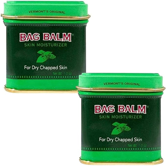 Bag Balm Vermont's Original for Dry Chapped Skin Conditions (1 Ounce Tin (2 Pack))-BrightBean Baby
