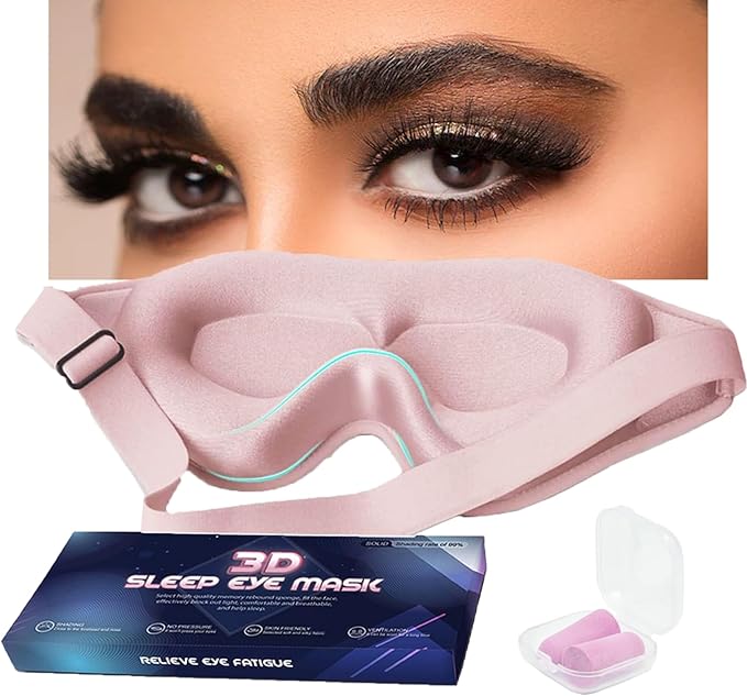 Eye Mask for Lash Extensions, Sleeping Mask for Women, 3D Contoured Eyelash Sleeping Mask for Extensions, Eye Covers for Sleeping for Travel, Airplane, Meditation-BrightBean Baby