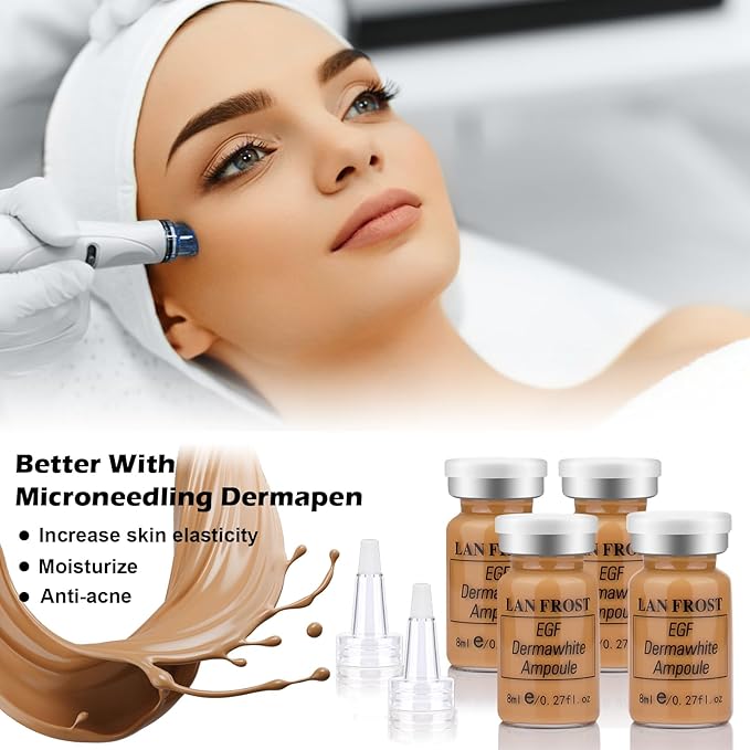 BB Facial Glow Serum Starter Kit Hyaluronic Acid Essence Foundation Skin Care Kit 0.27oz 12 Vials, Combined With Niacinamide and Peptides To Brighten Skin Tone Anti-Aging Foundation Light Rose-BrightBean Baby