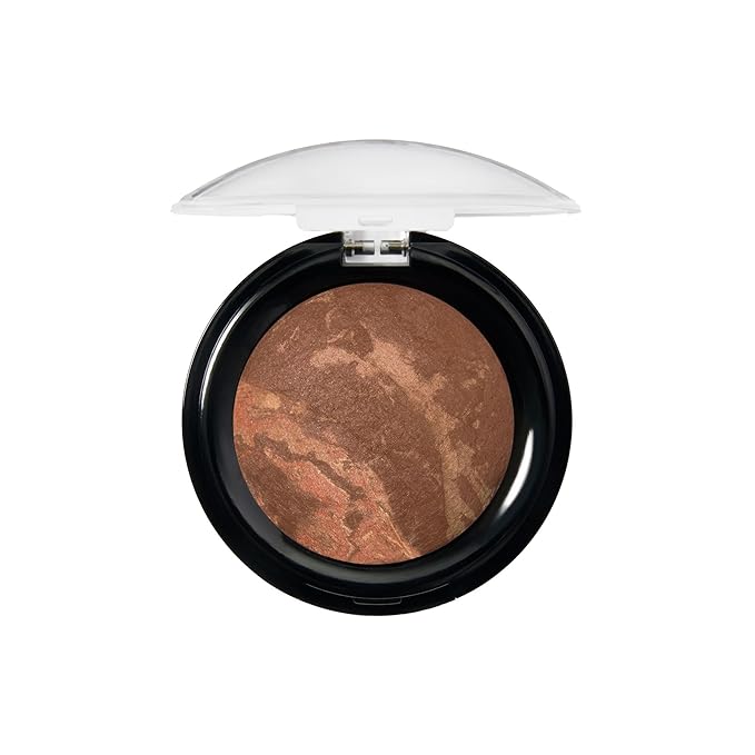 LAURA GELLER NEW YORK Award-Winning Baked Balance-n-Brighten To Go Travel Size Color Correcting Powder Foundation - Deep - Buildable Light to Medium Coverage - Demi-Matte Natural-BrightBean Baby