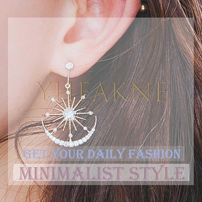 Boho Crystal Leaf Ear Jackets Earrings Gold Cz Crystal Earrings Rhinestone Front Back Studs Earrings Minimalist Earrings Jewelry for Women and Girls Gifts-BrightBean Baby
