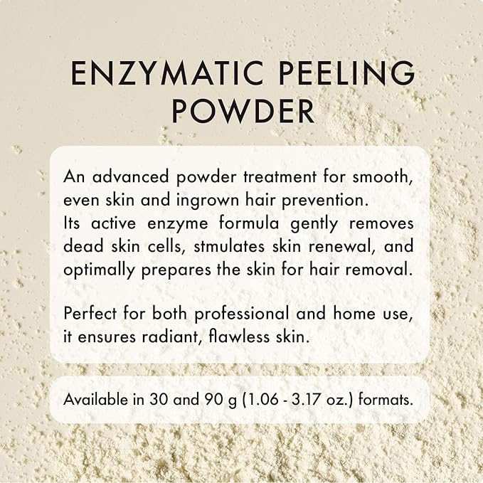 Italwax Help Line Enzymatic Peeling Powder 1.06 oz (30g) – Gentle Facial Exfoliant with Papain and Bromelain – Pre-Waxing Skincare – For Professional and Home Use-BrightBean Baby