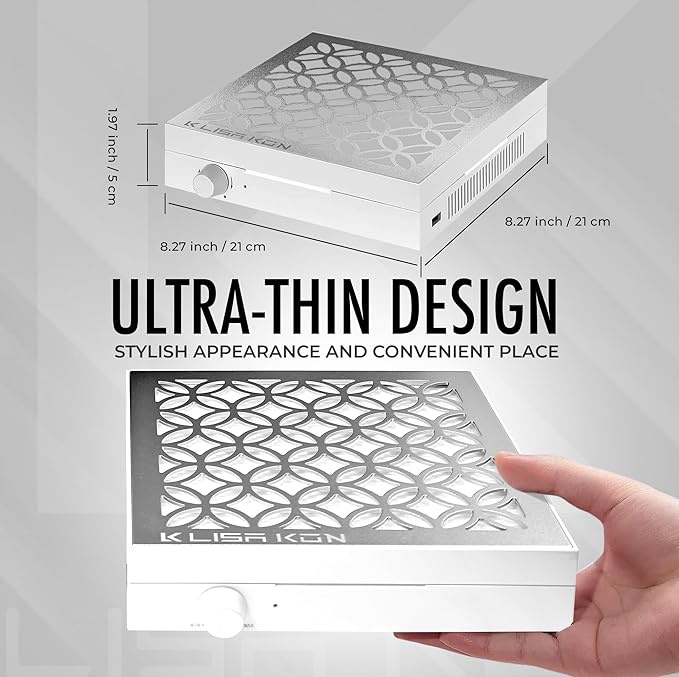 Nail Dust Collector with Reusable Filter, Professional Vacuum Fan Dust Extractor, Powerful & Quiet Nail Tech Dust Suction Machine for Acrylic Gel Nail Polishing, High-End Nail Salon-BrightBean Baby