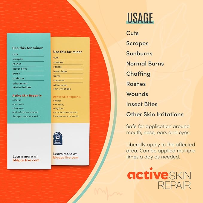 Active Skin Repair - First Aid Natural & Non-Toxic Healing Ointment & Antiseptic Spray for Minor Cuts, Wounds, Scrapes, Rashes, Sunburns, and Other Skin Irritations (Bundle, Combo, 3 oz Each)-BrightBean Baby