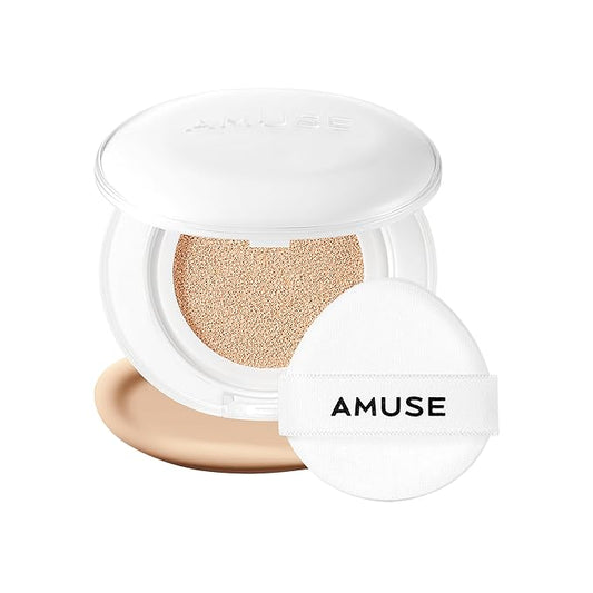 Amuse SEOUL Ceramic Skin Perfector Cushion Foundation 03 HONEY | Long-lasting, Lightweight, Semi-matte, Flawless Coverage, Hypoallergenic, Vegan, Korean Beauty (15g / 0.52oz.)-BrightBean Baby