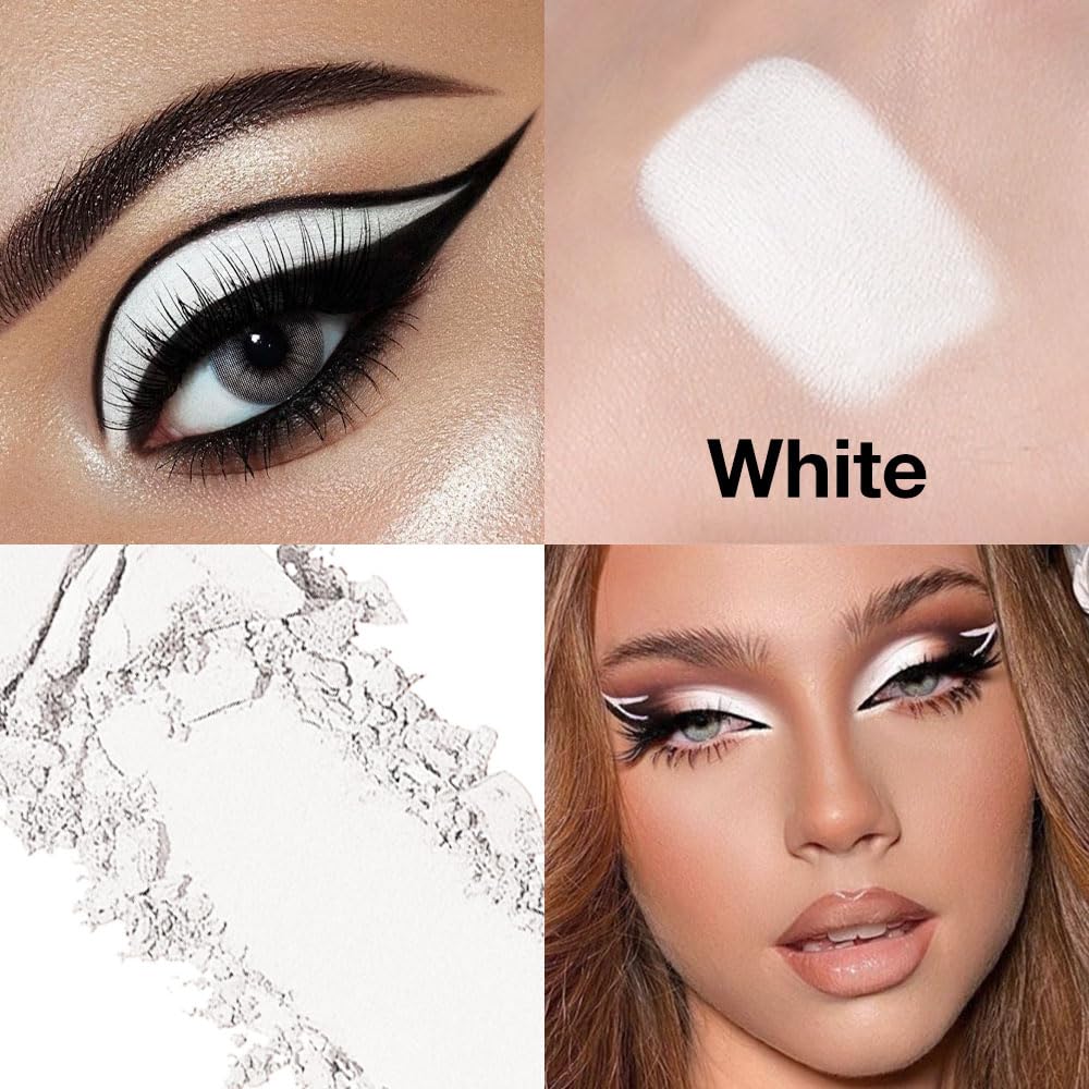 AMY'S DIARY White Black Pink Matte Eyeshadow Palette 3 pics set – Long-Lasting & Highly Pigmented, Vegan & Cruelty-Free-BrightBean Baby