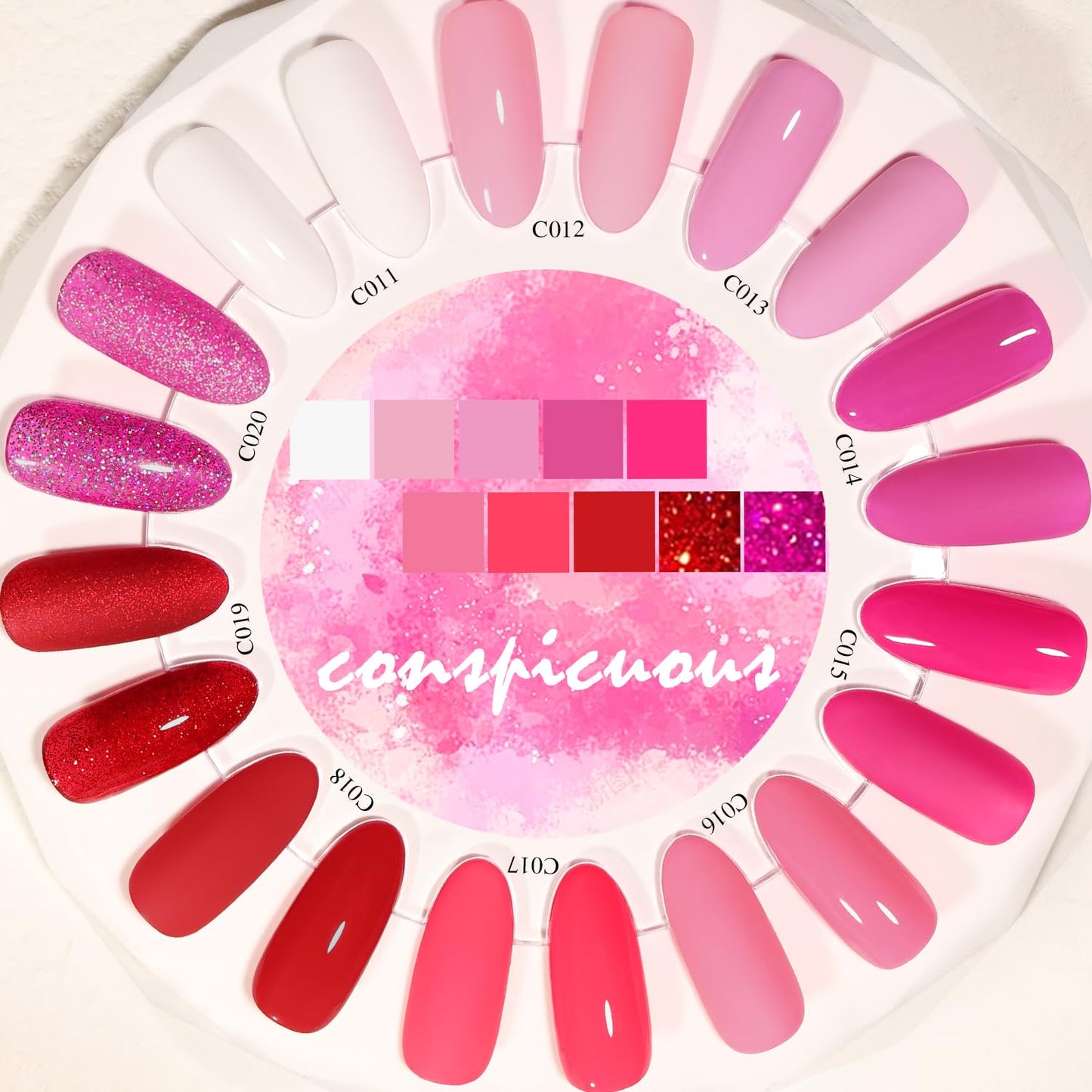 Pink Gel Nail Polish Set, Light/Hot Pink Cherry Blossom Strawberry All Seasons Soak Off Long Lasting Romantic 10 Colors Starter Kit DIY Home Gift for Girlfriend Woman Beginners-BrightBean Baby