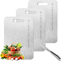 Titanium Cutting Board Set of 3,100% Pure Titanium Cutting Boards for Kitchen Double Sided,Hygiene Durable Dishwasher,Fruit & Vegetables （3P-S)