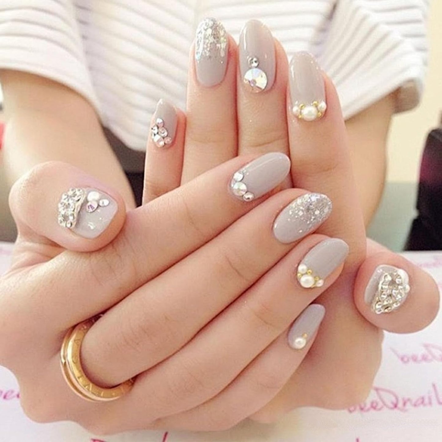 18 Types of 900 Special-Shaped Diamonds + 3200 Flat-Bottomed Nail Rhinestones, Clear Nail Crystal Gems Stone DIY Crafts for Shoes, Clothes, Jewels-BrightBean Baby