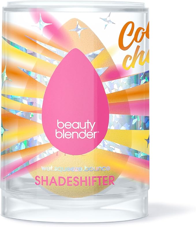 Beautyblender® | Beam Color Changing Beauty Blender Makeup Sponge, Super-Soft Foam Easily Blends Foundations & Creams, Made in USA, Reusable, Washable, Streak Free Application, Heat Activated-BrightBean Baby