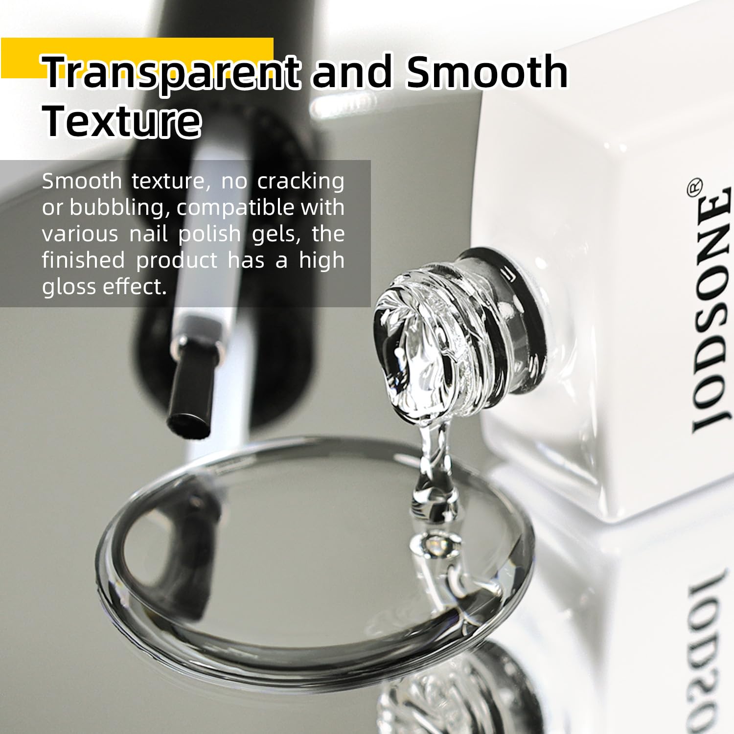 JODSONE 18ml Top Coat Gel Polish No Wipe High Gloss Shine Finish Long Lasting Gel Nail Polish Professional Manicure for Home DIY and Nail Salon-BrightBean Baby