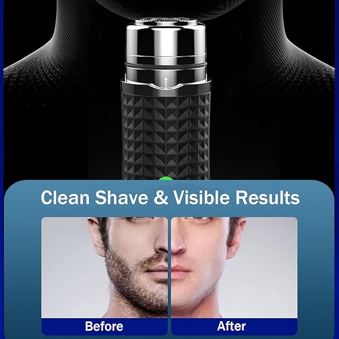Mini Razors for Women, Upgraded Portable Powerful Electric Razors for Men, Facial Hair Remover for Women, Painless Face Shaver for Travel and Office Business Trips Black-BrightBean Baby