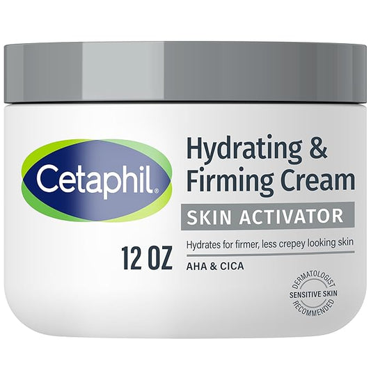 Cetaphil Skin Activator Hydrating & Firming Body Cream 12oz, Mandelic Acid (AHA) and Centella Asiatica (CICA) Cream, Hydrates and Firms Aging Skin, Anti-Aging Skin Care, 12 oz-BrightBean Baby