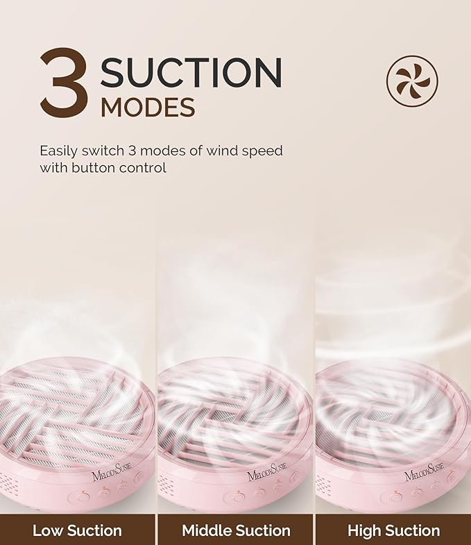 MelodySusie Cordless Nail Dust Collector,Compact Vacuum Fan Rechargeable Dust Collector with Reusable Filter,SProR Powerful Dust Suction Machine for Acrylic Gel Polish Manicure Pedicure at Salon&Home-BrightBean Baby