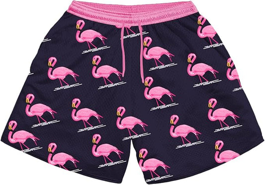 Fashion Funny Animal Printing Swim Trunks 5 inch Inseam Quick Dry Active Board Shorts for Men-BrightBean Baby