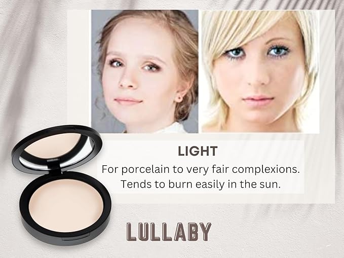 Mineral Dual Powder in Lullaby (Light) | 4-in-1 Pressed Mineral Foundation with SPF 15 for Flawless Glow & Soft Looking Skin | Oil Free, Talc Free, Gluten Free | 0.45 Oz | by Mommy Makeup-BrightBean Baby