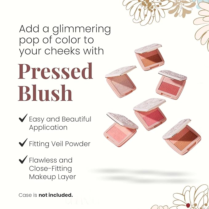 Paul & Joe Pressed Blush Palette Refill Only, Case Sold Separately, Oil-Absorbing Blush Powder, Bi-Color Face Blushes with Fitting Veil Powder, Light Beige and Light Pink, 01 Secret D'Or, 0.17 oz-BrightBean Baby