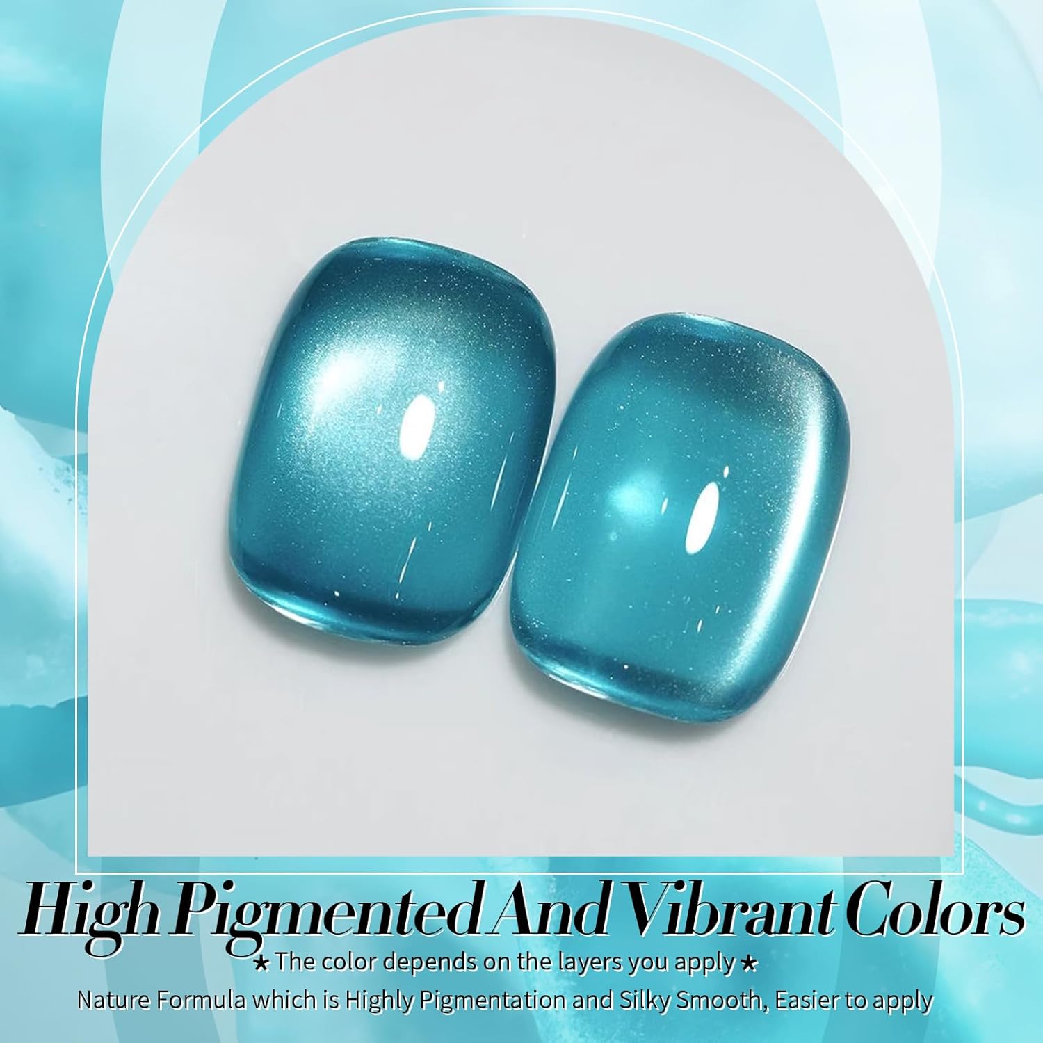 Born Pretty Cat Magnetic Eye Gel Nail Polish,Light Blue Lover Jelly Glass Magnetic Gel Polish,Glitter Soak Off Nail Art Salon Manicure Home Gift 15ml-BrightBean Baby