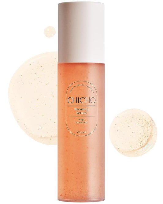 CHICHO Boosting Serum - Korean Face Spray Essnece with 88% Sage Leaf Water Vitamin B12 Niacinamide - Glow Skin Hydrating Sensitive Skin Vegan Clean Formula, 3.38 fl.oz.-BrightBean Baby
