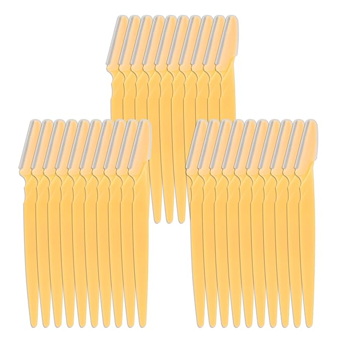 30 Pieces Eyebrow Razor Shaper Trimmer Shaver Facial Razor with Precision Cover for Women and Men-BrightBean Baby