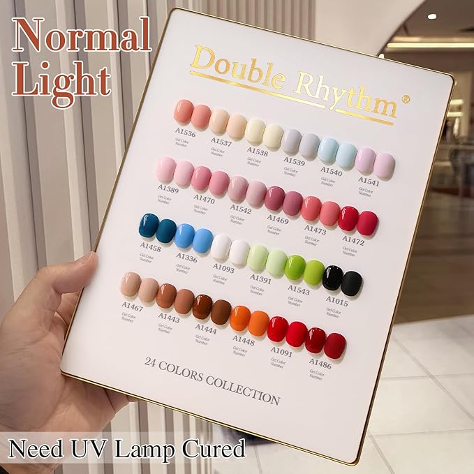 Double Rhythm 28Pcs 0.5Oz Gel Nail Polish Set Same Color Same Bottle Soak Off Gel Polish Kit Nail Art Manicure Salon DIY at Home for Women (White Pink Collection-T24-2)-BrightBean Baby