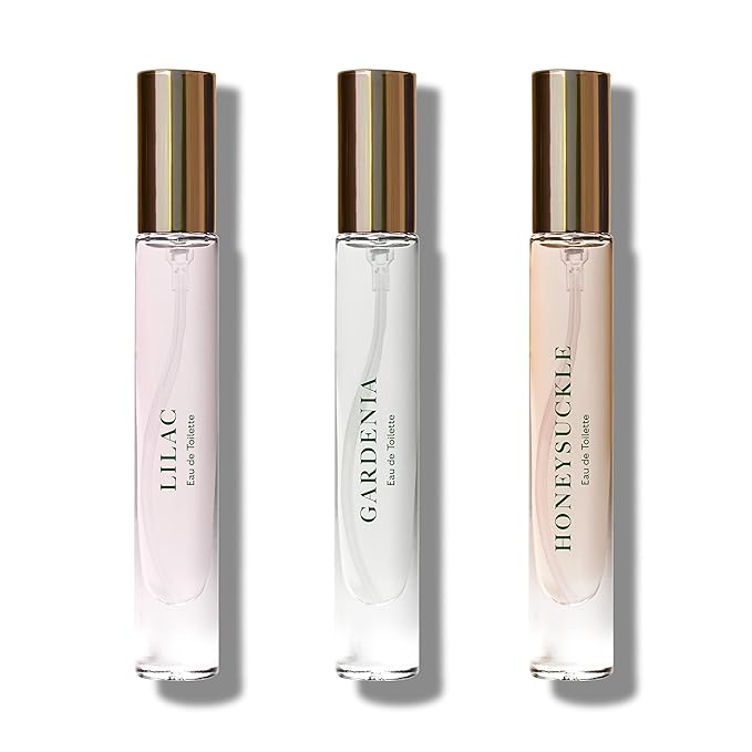 Caswell-Massey Floral Trio Discovery Set, Includes Gardenia, Lilac & Honeysuckle, Discover the Beauty of Botanicals, Travel Size Perfume Set, Perfume for Women, 0.25 Fl Oz Each-BrightBean Baby