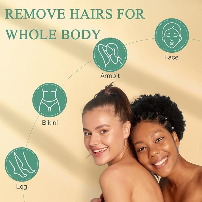 Wax Beads for Hair Removal – 6 Packs, 21oz – Gentle, Effective Hard Waxing Beads for Smooth Skin Bikini, Eyebrow, Face, Legs, Full Body Waxing-BrightBean Baby