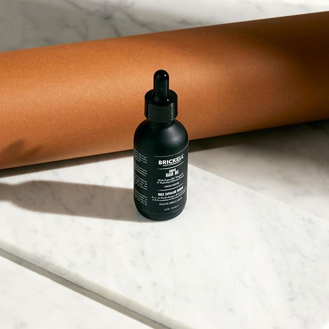 Brickell Men's Argan Oil for Hair, Natural and Organic Hair Oil For Men, Lightweight Hair Treatment, 2 Ounce, Scented-BrightBean Baby