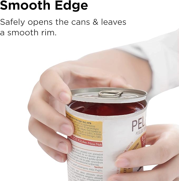 Kitchen Mama Auto 2.0 Electric Can Opener: Blade Opens Almost Any Can Pop or Soda Can - Automatic, Hands Free, Safe, Smooth Edge, Lid Remover, Battery Operated, Cordless, YES YOU CAN (Navy Blue)