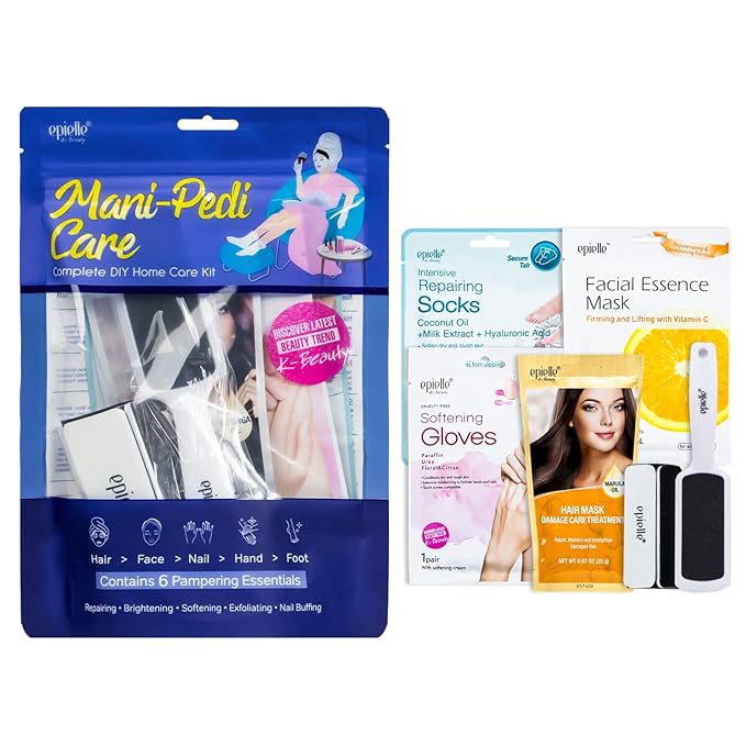 Epielle Skincare Beauty Kit | Korean Beauty | 6 Items Included | Gift set for women Spa Gift for women | (Mani-Pedi Care Kit) STOCKING STUFFERS!!-BrightBean Baby