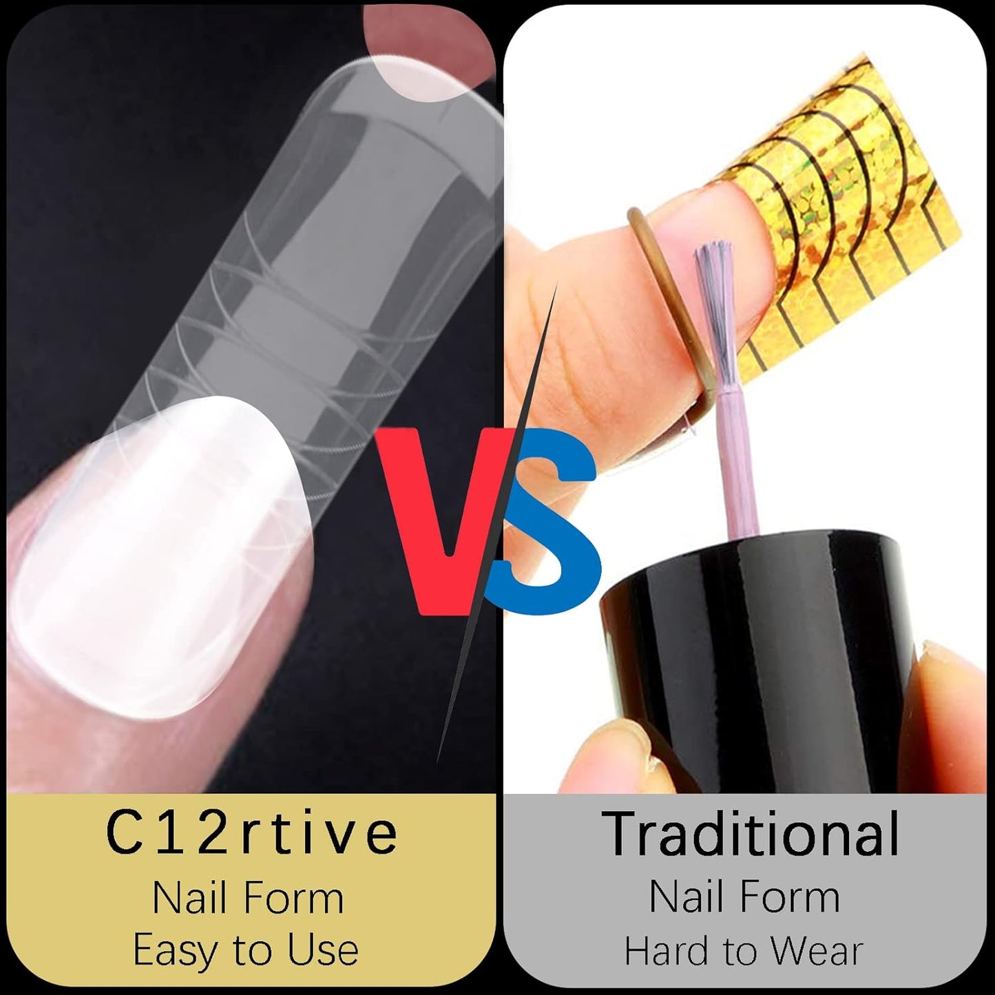 140Pcs Dual Nail Forms,Upturned Extension Poly nail gel Nail Forms Full Cover Reusable Nail Molds 14 Sizes for Nail Art Design Salon&DIY-BrightBean Baby