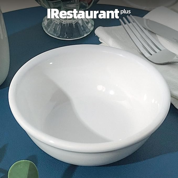 Stoneware Narrow Rim Commercial Grade Dinnerware, Bright White Fruit 4.5oz, Case of 36