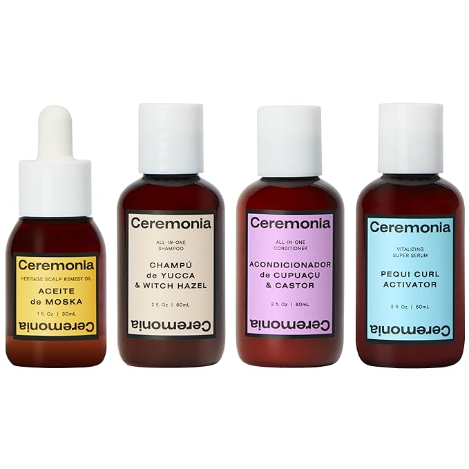 Ceremonia The Waves & Curls Travel Kit Mini Set Ultimate Hair Wellness Bundle for Textured Hair-BrightBean Baby