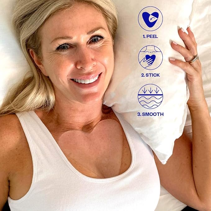 Wrinkles Schminkles Chest, Cleavage & Body Stretch Mark Wrinkle Patches | Reusable Hypoallergenic Pregnancy Safe Silicone Smoothing Pads to Prevent and Reduce Wrinkles & Stretch Marks | 2 Pack-BrightBean Baby