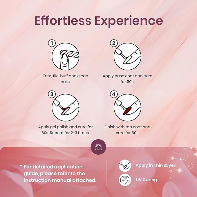 Beetles Gel Nail Polish Kit, 23Pcs Nude Pink Gel Polish White Gray Baby Blue Glitters Nail Polish Set with Glossy Matte Top Coat and Base Coat Fall Winter U V Soak Off Manicure Gift For Women-BrightBean Baby