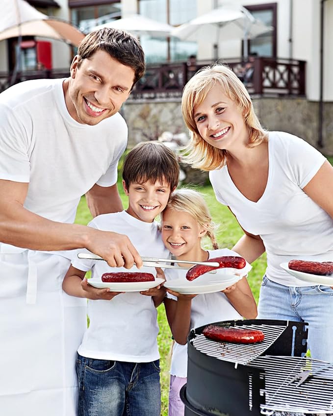 2 Pcs 12-inch Cooking Tweezers Tongs Precision Serrated Tips, Stainless Steel Professional Chef Tweezer Kitchen Tools for BBQ, Plating and Serving（Silver）