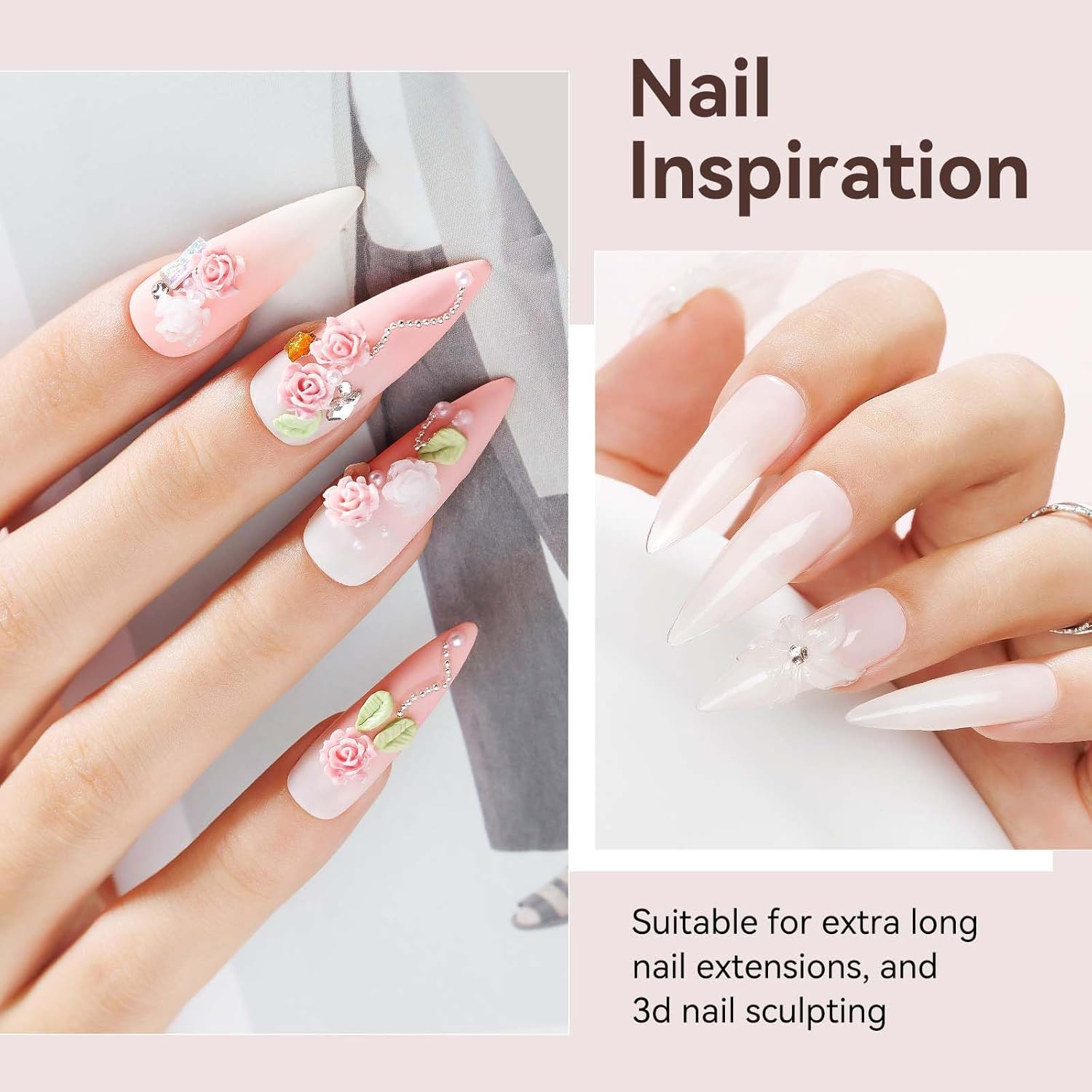 Solid Builder Gel For Nails, White 3D Nail Gel Art Hard Gel For Nails, 18g Non-Sticky Hand Molding Carving Gel For Nail Sculpting Extension Gel, Salon DIY At Home-BrightBean Baby