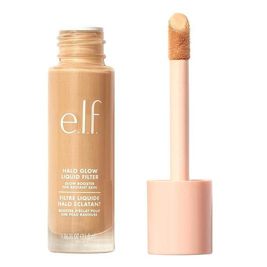 e.l.f. Halo Glow Liquid Filter, Complexion Booster For A Glowing, Soft-Focus Look, Infused With Hyaluronic Acid, Vegan & Cruelty-Free, 5 Medium/Tan-BrightBean Baby