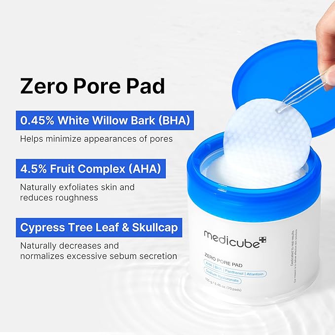 Medicube All-in-One Duo for Pore and Skin Texture Care: Zero Pore Pads 2.0 and Zero Pore Blackhead Mud Facial Mask-BrightBean Baby