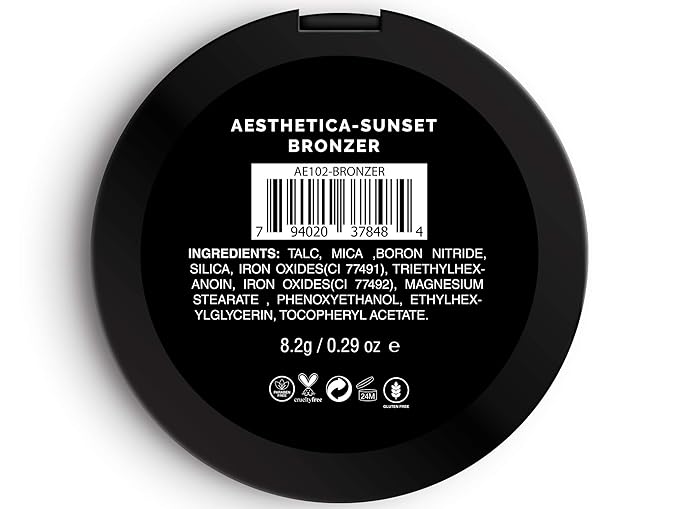 Aesthetica Sunset- Matte Bronzing Powder Makeup Contouring Powder - Vegan & Cruelty Free-BrightBean Baby