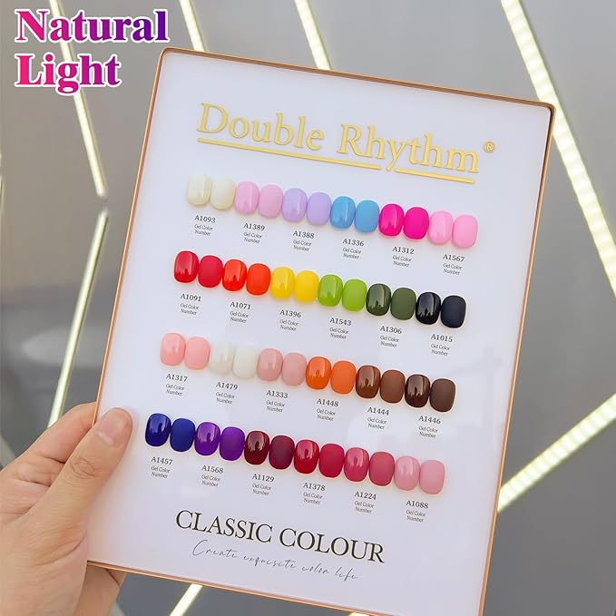 Double Rhythm 28Pcs 0.5Oz Gel Nail Polish Set Same Color Same Bottle Soak Off Gel Polish Kit Nail Art Manicure Salon DIY at Home for Women (Red Pink Collection-T24-4)-BrightBean Baby