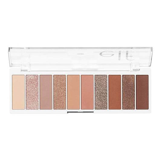 e.l.f. Perfect 10 Eyeshadow Palette, Ten Ultra-pigmented Shimmer & Matte Shades, Vegan & Cruelty-Free, Keep It Ethereal-BrightBean Baby