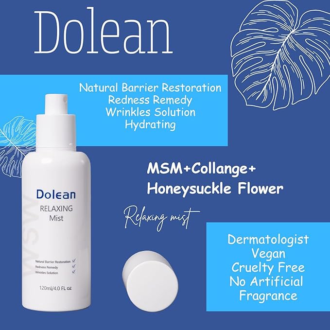 Relaxing Mist Facial Spray With Msm And Collagen, Face Mist Hydrating And Redness Remedy,No Artificial Fragrance, Body/Skin Care, 4 Fl Oz-BrightBean Baby