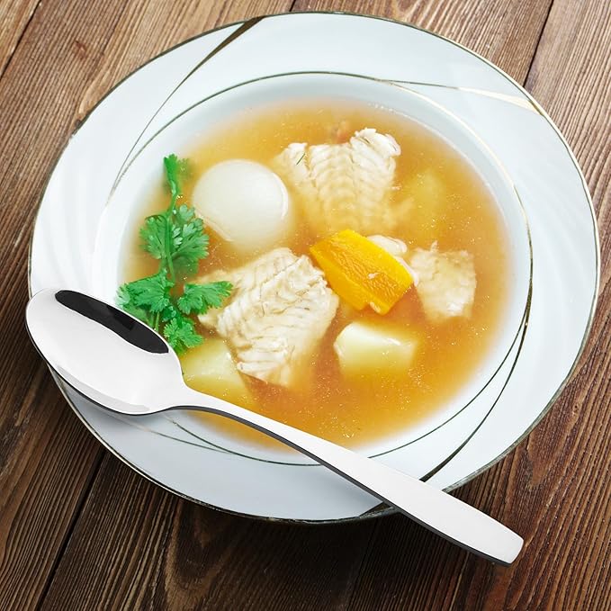 Ggbin 12-Piece Stainless Steel Dinner Spoons, Tablespoon Set